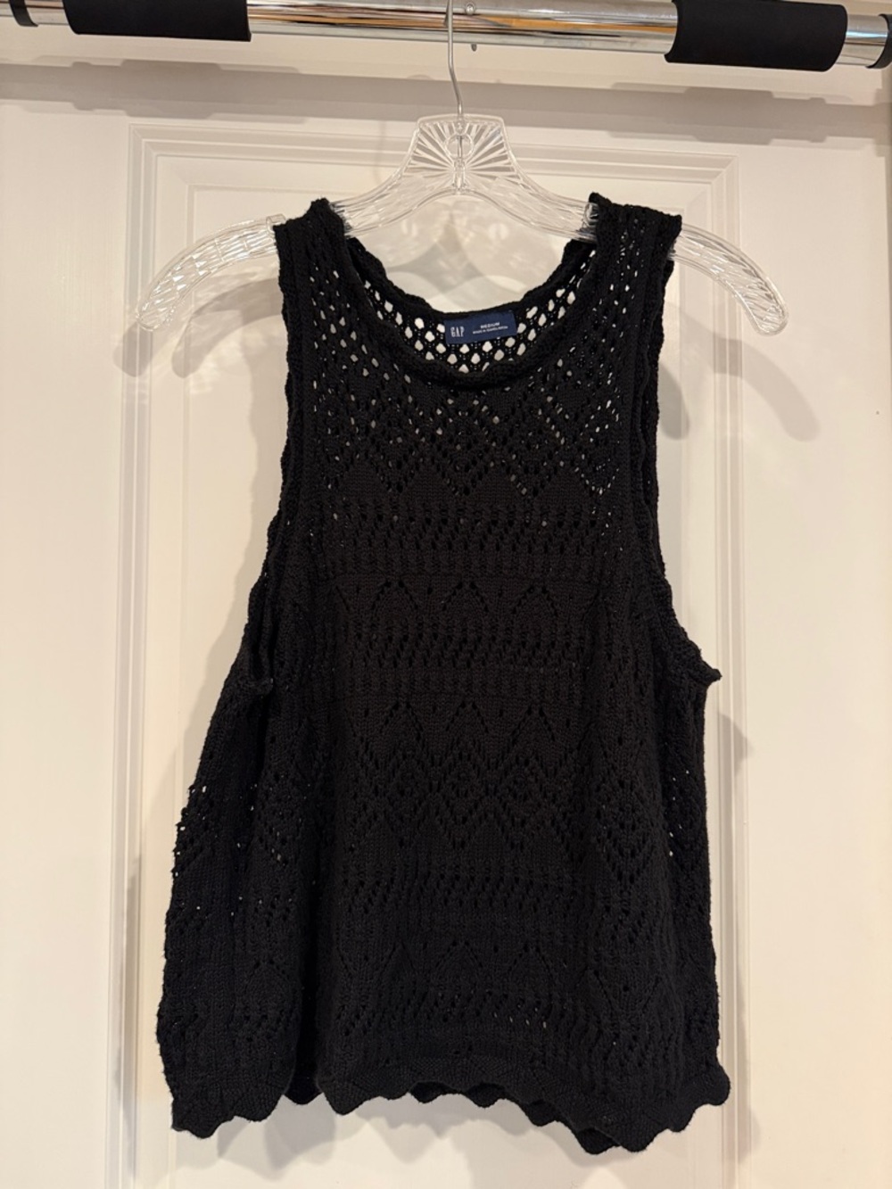 GAP Black Crochet Tank